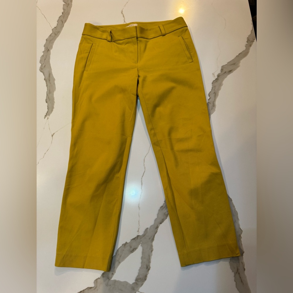 Ann Taylor LOfT Marisa Mustard Yellow Pants Size 4